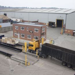 Our skip hire facility from above